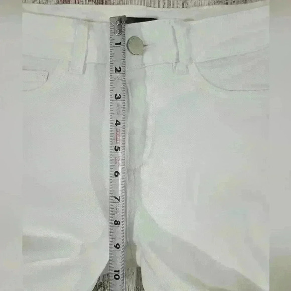 Women's DL1961 Florence Cropped Midrise Instrasculpt Skinny white jeans size 24 - Picture 10 of 11